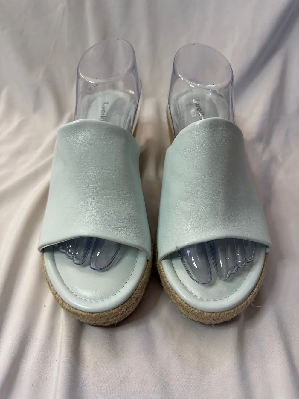 Women’s Mint Green Wedge Espadrille Slide